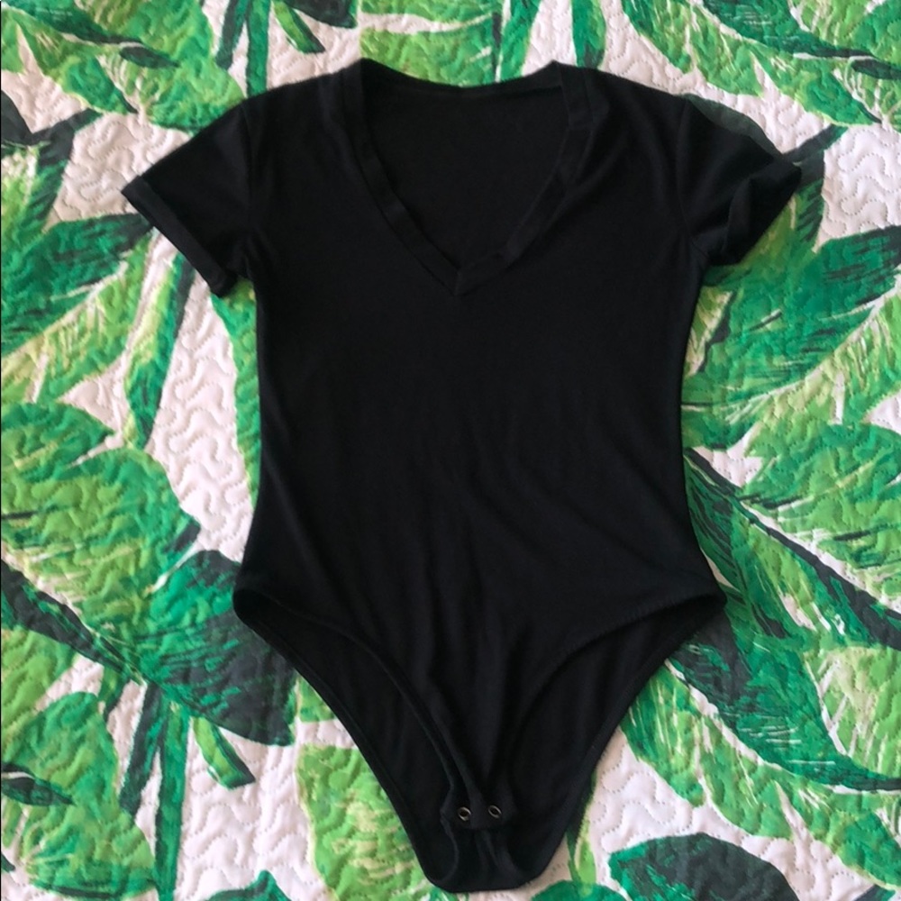 Fashion Nova/Shein Black VNeck Bodysuit